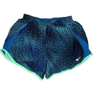 Nike Girls’ Dri Fit Running Shorts In Teal/blues Size XL athletic workout